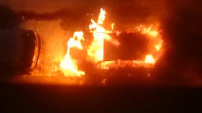 В Рязани во дворе дома в Семчино загорелся автомобиль